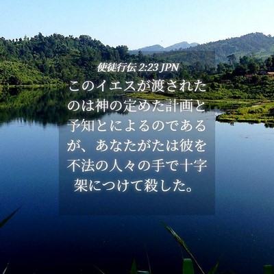 Picture 04 - 使徒行伝 2:23 JPN - このイエスが渡されたのは神の定め - Bible Verse Picture
