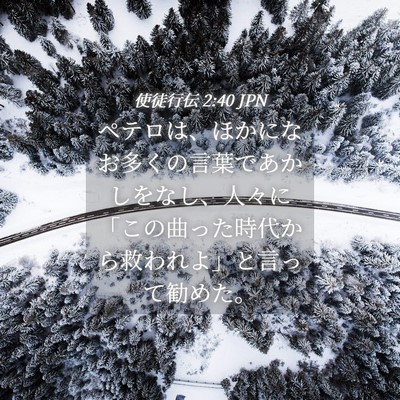 Picture 04 - 使徒行伝 2:40 JPN - ペテロは、ほかになお多くの言葉で - Bible Verse Picture