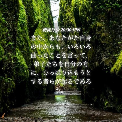 Picture 04 - 使徒行伝 20:30 JPN - また、あなたがた自身の中からも、 - Bible Verse Picture