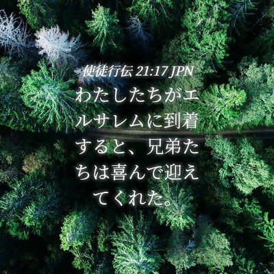 Picture 04 - 使徒行伝 21:17 JPN - わたしたちがエルサレムに到着する - Bible Verse Picture
