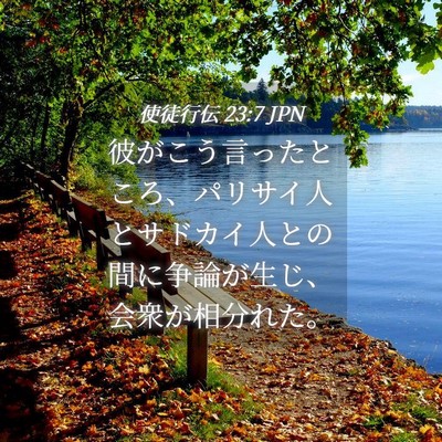 Picture 04 - 使徒行伝 23:7 JPN - 彼がこう言ったところ、パリサイ人 - Bible Verse Picture