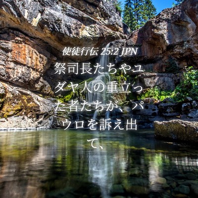 Picture 04 - 使徒行伝 25:2 JPN - 祭司長たちやユダヤ人の重立った者 - Bible Verse Picture