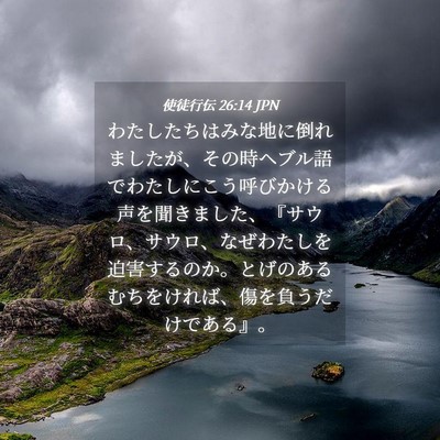 Picture 04 - 使徒行伝 26:14 JPN - わたしたちはみな地に倒れましたが - Bible Verse Picture