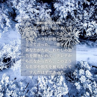 Picture 04 - 使徒行伝 27:21 JPN - みんなの者は、長いあいだ食事もし - Bible Verse Picture