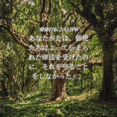 Picture 04 - 使徒行伝 7:53 JPN - あなたがたは、御使たちによって伝 - Bible Verse Picture