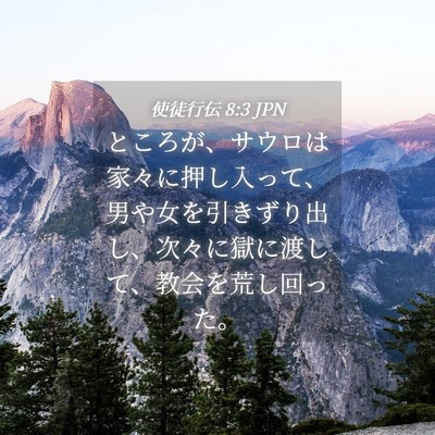 Picture 04 - 使徒行伝 8:3 JPN - ところが、サウロは家々に押し入っ - Bible Verse Picture