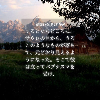 Picture 04 - 使徒行伝 9:18 JPN - するとたちどころに、サウロの目か - Bible Verse Picture