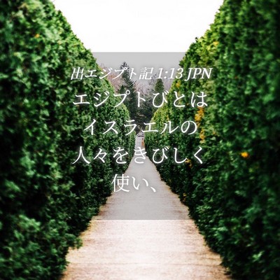 Picture 04 - 出エジプト記 1:13 JPN - エジプトびとはイスラエルの人々を - Bible Verse Picture
