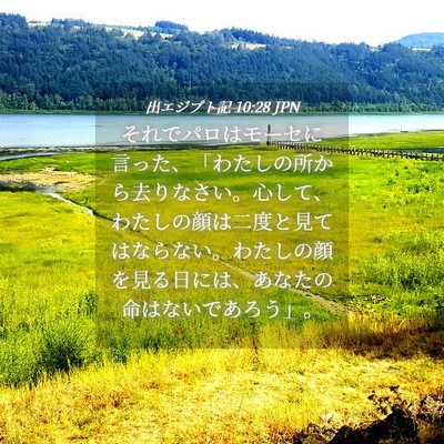 Picture 04 - 出エジプト記 10:28 JPN - それでパロはモーセに言った、「わ - Bible Verse Picture