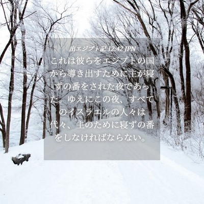 Picture 04 - 出エジプト記 12:42 JPN - これは彼らをエジプトの国から導き - Bible Verse Picture
