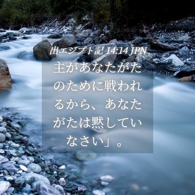 Picture 04 - 出エジプト記 14:14 JPN - 主があなたがたのために戦われるか - Bible Verse Picture