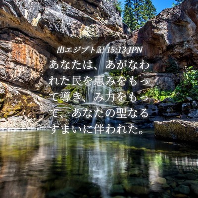 Picture 04 - 出エジプト記 15:13 JPN - あなたは、あがなわれた民を恵みを - Bible Verse Picture