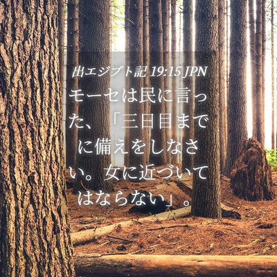 Picture 04 - 出エジプト記 19:15 JPN - モーセは民に言った、「三日目まで - Bible Verse Picture