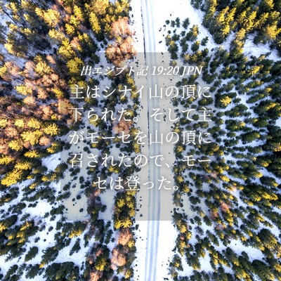 Picture 04 - 出エジプト記 19:20 JPN - 主はシナイ山の頂に下られた。そし - Bible Verse Picture