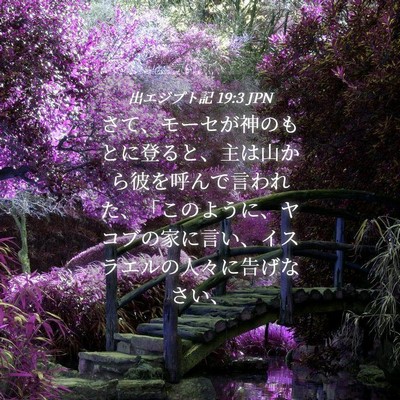 Picture 04 - 出エジプト記 19:3 JPN - さて、モーセが神のもとに登ると、 - Bible Verse Picture