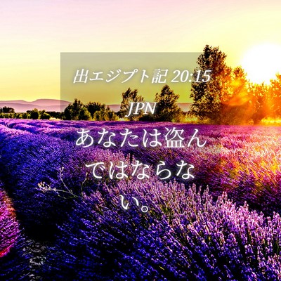Picture 04 - 出エジプト記 20:15 JPN - あなたは盗んではならない。 - Bible Verse Picture