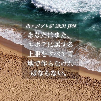 Picture 04 - 出エジプト記 28:31 JPN - あなたはまた、エポデに属する上服 - Bible Verse Picture