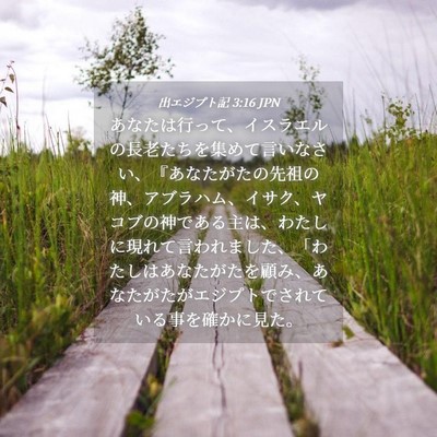 Picture 04 - 出エジプト記 3:16 JPN - あなたは行って、イスラエルの長老 - Bible Verse Picture