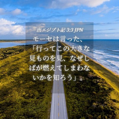 Picture 04 - 出エジプト記 3:3 JPN - モーセは言った、「行ってこの大き - Bible Verse Picture