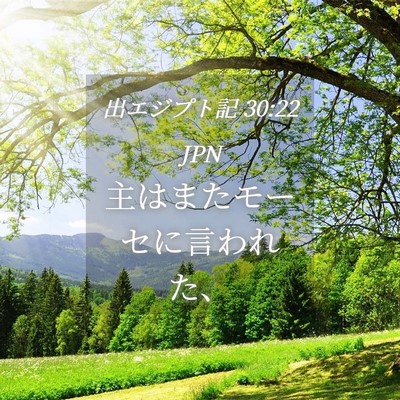 Picture 04 - 出エジプト記 30:22 JPN - 主はまたモーセに言われた、 - Bible Verse Picture
