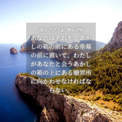 Picture 04 - 出エジプト記 30:6 JPN - あなたはそれを、あかしの箱の前に - Bible Verse Picture