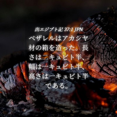 Picture 04 - 出エジプト記 37:1 JPN - ベザレルはアカシヤ材の箱を造った - Bible Verse Picture