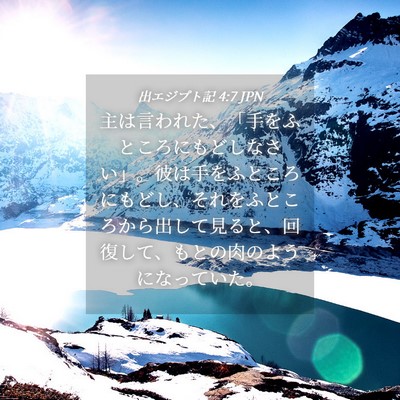 Picture 04 - 出エジプト記 4:7 JPN - 主は言われた、「手をふところにも - Bible Verse Picture
