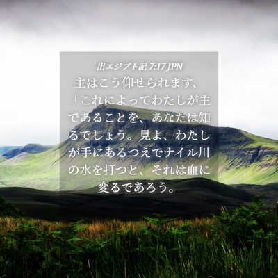 Picture 04 - 出エジプト記 7:17 JPN - 主はこう仰せられます、「これによ - Bible Verse Picture