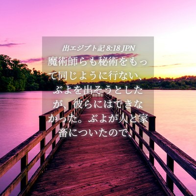 Picture 04 - 出エジプト記 8:18 JPN - 魔術師らも秘術をもって同じように - Bible Verse Picture