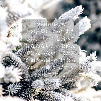 Picture 04 - 列王紀上 13:9 JPN - 主の言葉によってわたしは、『パン - Bible Verse Picture