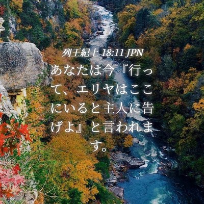 Picture 04 - 列王紀上 18:11 JPN - あなたは今『行って、エリヤはここ - Bible Verse Picture