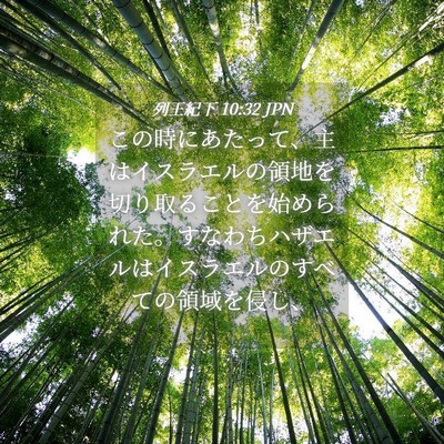 Picture 04 - 列王紀下 10:32 JPN - この時にあたって、主はイスラエル - Bible Verse Picture