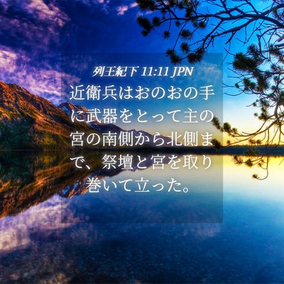 Picture 04 - 列王紀下 11:11 JPN - 近衛兵はおのおの手に武器をとって - Bible Verse Picture