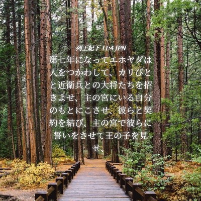 Picture 04 - 列王紀下 11:4 JPN - 第七年になってエホヤダは人をつか - Bible Verse Picture