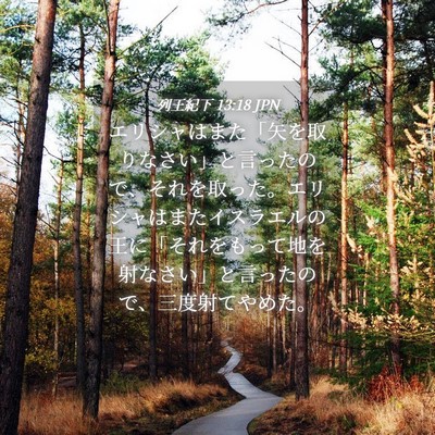 Picture 04 - 列王紀下 13:18 JPN - エリシャはまた「矢を取りなさい」 - Bible Verse Picture