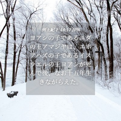 Picture 04 - 列王紀下 14:17 JPN - ヨアシの子であるユダの王アマジヤ - Bible Verse Picture