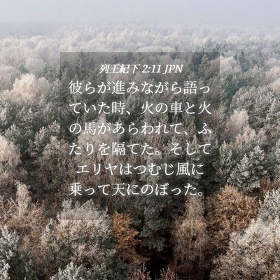 Picture 04 - 列王紀下 2:11 JPN - 彼らが進みながら語っていた時、火 - Bible Verse Picture