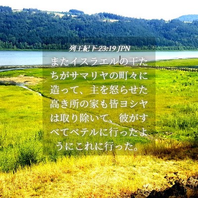 Picture 04 - 列王紀下 23:19 JPN - またイスラエルの王たちがサマリヤ - Bible Verse Picture