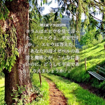 Picture 04 - 列王紀下 9:22 JPN - ヨラムはエヒウを見て言った、「エ - Bible Verse Picture