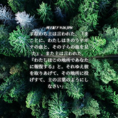 Picture 04 - 列王紀下 9:26 JPN - すなわち主は言われた、『まことに - Bible Verse Picture