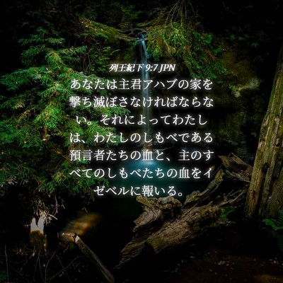 Picture 04 - 列王紀下 9:7 JPN - あなたは主君アハブの家を撃ち滅ぼ - Bible Verse Picture