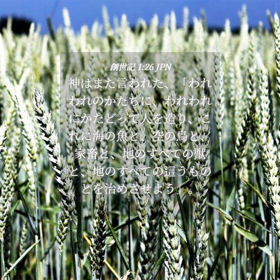 Picture 04 - 創世記 1:26 JPN - 神はまた言われた、「われわれのか - Bible Verse Picture