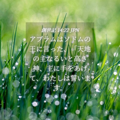 Picture 04 - 創世記 14:22 JPN - アブラムはソドムの王に言った、「 - Bible Verse Picture