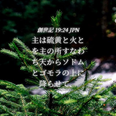 Picture 04 - 創世記 19:24 JPN - 主は硫黄と火とを主の所すなわち天 - Bible Verse Picture