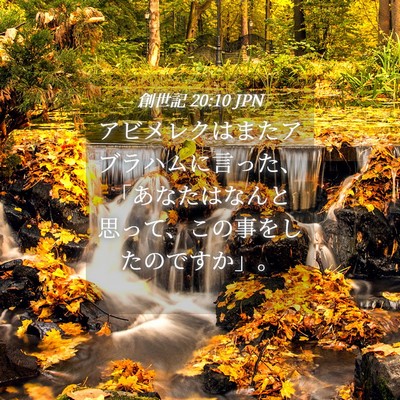 Picture 04 - 創世記 20:10 JPN - アビメレクはまたアブラハムに言っ - Bible Verse Picture