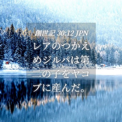 Picture 04 - 創世記 30:12 JPN - レアのつかえめジルパは第二の子を - Bible Verse Picture