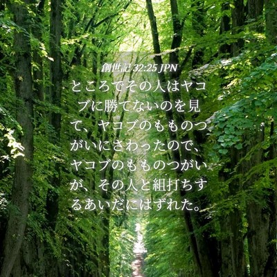 Picture 04 - 創世記 32:25 JPN - ところでその人はヤコブに勝てない - Bible Verse Picture