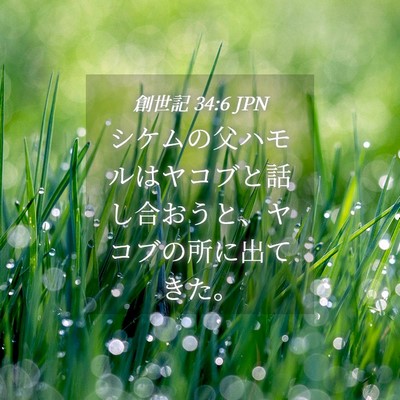 Picture 04 - 創世記 34:6 JPN - シケムの父ハモルはヤコブと話し合 - Bible Verse Picture