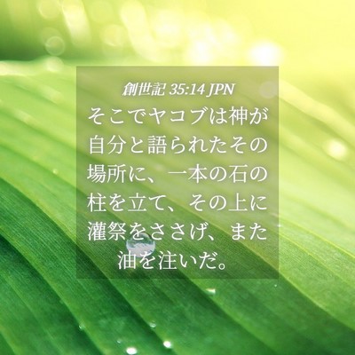 Picture 04 - 創世記 35:14 JPN - そこでヤコブは神が自分と語られた - Bible Verse Picture