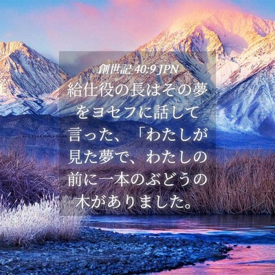 Picture 04 - 創世記 40:9 JPN - 給仕役の長はその夢をヨセフに話し - Bible Verse Picture